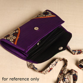 Traditional Kutch Patchwork Silk Leather Flap Sling Bag 39