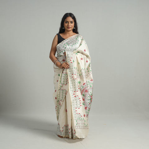 Kantha Embroidery Saree 