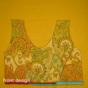 Bengal Kantha Hand Embroidered Cotton Blouse Piece 53