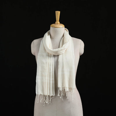 Burdwan Jamdani Handloom Cotton Stole with Tassels 07