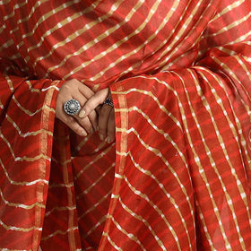 Traditional Tie & Dye Chanderi Silk Leheriya Dupatta