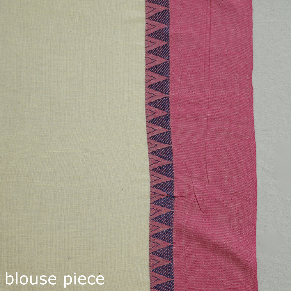 Yellow - Bengal Woven Border Handloom Pure Cotton Saree 31