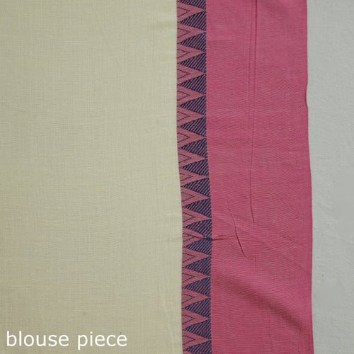 Yellow - Bengal Woven Border Handloom Pure Cotton Saree 31