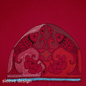 Bengal Kantha Hand Embroidered Cotton Blouse Piece 52