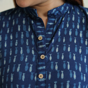 Buy Akola Block Printed Cotton Long Straight Kurta Online l iTokri.com
