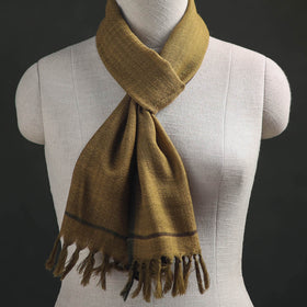 Green - Kumaun Handwoven Pure Merino Wool Scarf 172