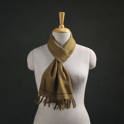 Green - Kumaun Handwoven Pure Merino Wool Scarf 172