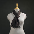 Brown - Kumaun Handwoven Pure Merino Wool Scarf 173