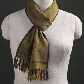 Green - Kumaun Handwoven Pure Merino Wool Scarf 176