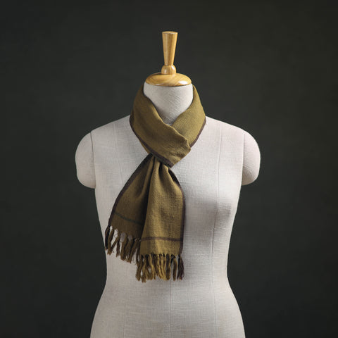 Green - Kumaun Handwoven Pure Merino Wool Scarf 176