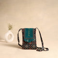 Traditional Kutch Mashru Silk Leather Flap Sling Bag 55