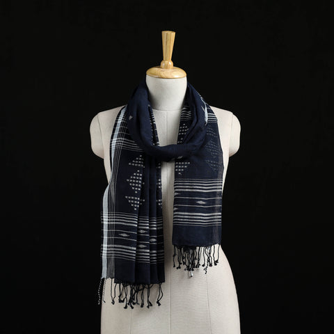 Burdwan Jamdani Handloom Cotton Stole with Tassels 16