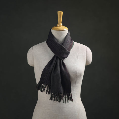 Green - Kumaun Handwoven Pure Merino Wool Scarf 178