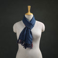 Blue - Kumaun Handwoven Pure Merino Wool Scarf 180