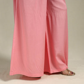 Elastic Waist Rayon Plain Palazzo for Women 36