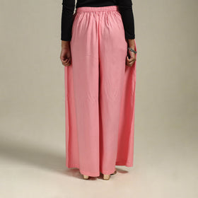 Elastic Waist Rayon Plain Palazzo for Women 36