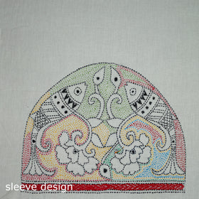 Bengal Kantha Hand Embroidered Cotton Blouse Piece 47