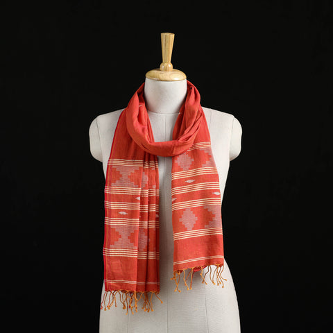 Burdwan Jamdani Handloom Cotton Stole with Tassels 20