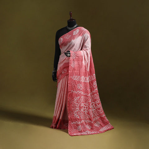 Kutch Tie-Dye Pure Cotton Bandhani Saree 33