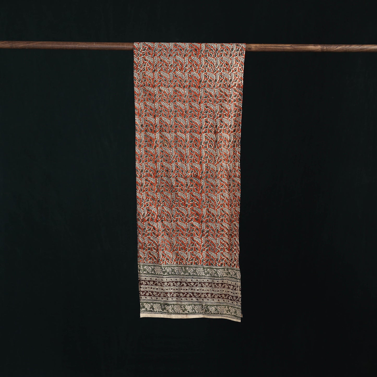 Pedana Block Print Natural Dyed Cotton Kalamkari Stole 10