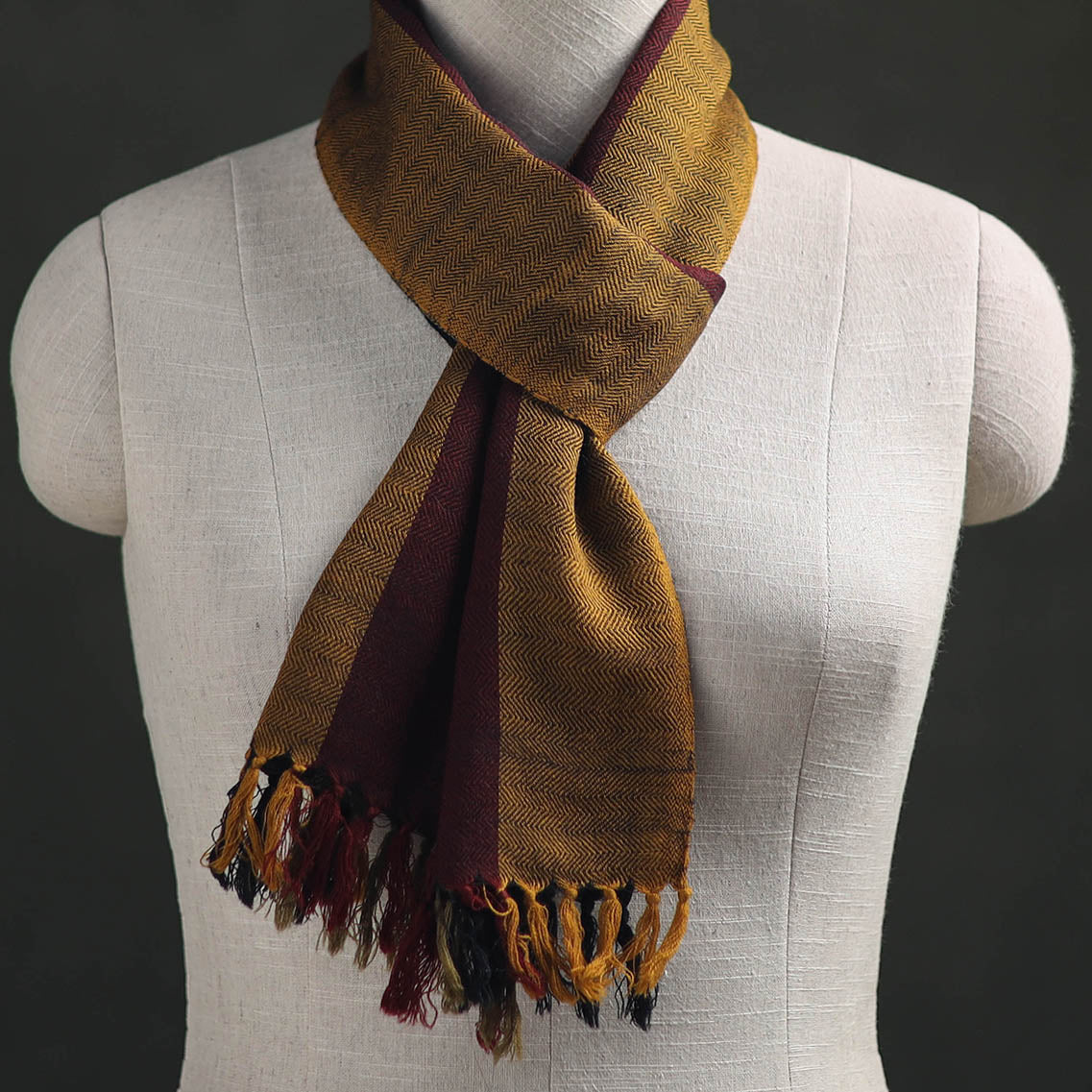 Multicolor - Kumaun Handwoven Pure Merino Wool Scarf 183