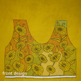 Bengal Kantha Hand Embroidered Cotton Blouse Piece 45