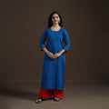 Mangalagiri Pure Handwoven Cotton Mirror Work Straight Kurta for women 07