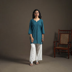Sequin Work Jacquard Cotton Short Kurta for Women 22