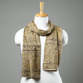 Yellow Pedana Kalamkari Block Printed Natural Dyed Cotton Stole