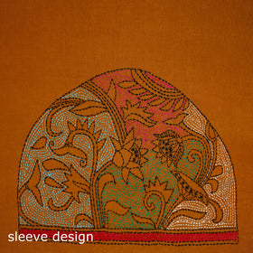 Bengal Kantha Hand Embroidered Cotton Blouse Piece 44