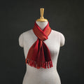 Red - Kumaun Handwoven Pure Merino Wool Scarf 187
