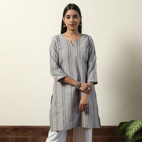 Buy Jhiri Handloom Cotton Straight Short Kurta Online l iTokri.com