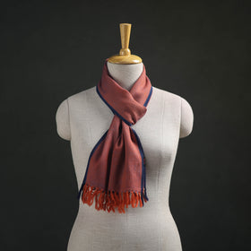 Orange - Kumaun Handwoven Pure Merino Wool Scarf 189