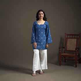 Jacquard Cotton Short Kurta for Women 33
