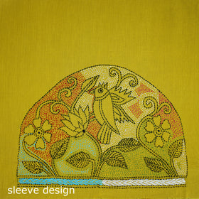 Bengal Kantha Hand Embroidered Cotton Blouse Piece 42