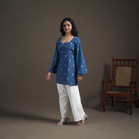 Jacquard Cotton Short Kurta for Women 33