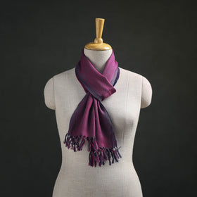 Purple - Kumaun Handwoven Pure Merino Wool Scarf 191