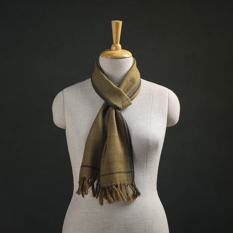 Green - Kumaun Handwoven Pure Merino Wool Scarf 192