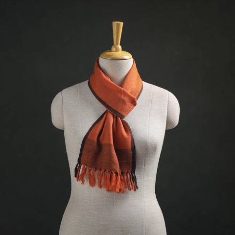 Orange - Kumaun Handwoven Pure Merino Wool Scarf 193