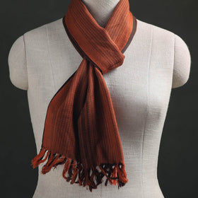 Brown - Kumaun Handwoven Pure Merino Wool Scarf 194