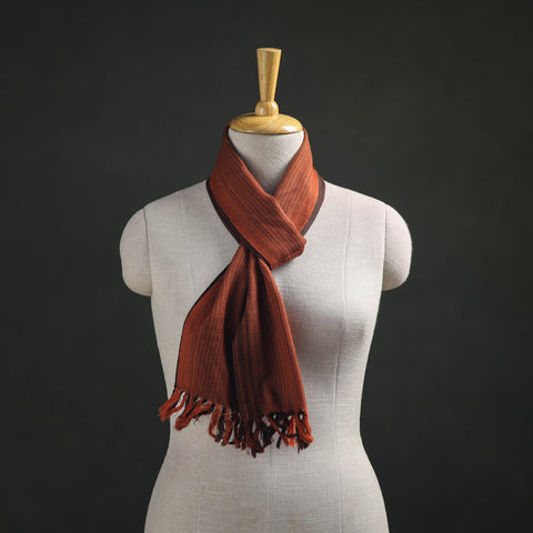 Brown - Kumaun Handwoven Pure Merino Wool Scarf 194