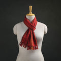 Red - Kumaun Handwoven Pure Merino Wool Scarf 195