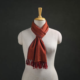 Orange - Kumaun Handwoven Pure Merino Wool Scarf 196