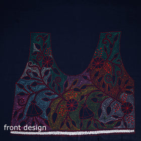 Bengal Kantha Hand Embroidered Cotton Blouse Piece 39