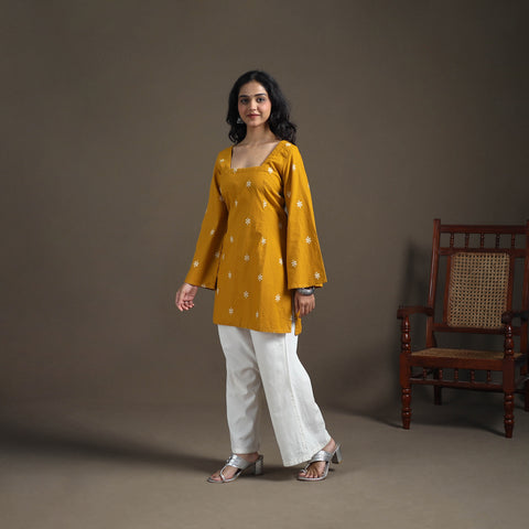 Jacquard Cotton Short Kurta for Women 35