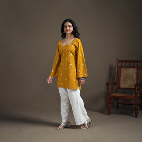 Jacquard Cotton Short Kurta for Women 35
