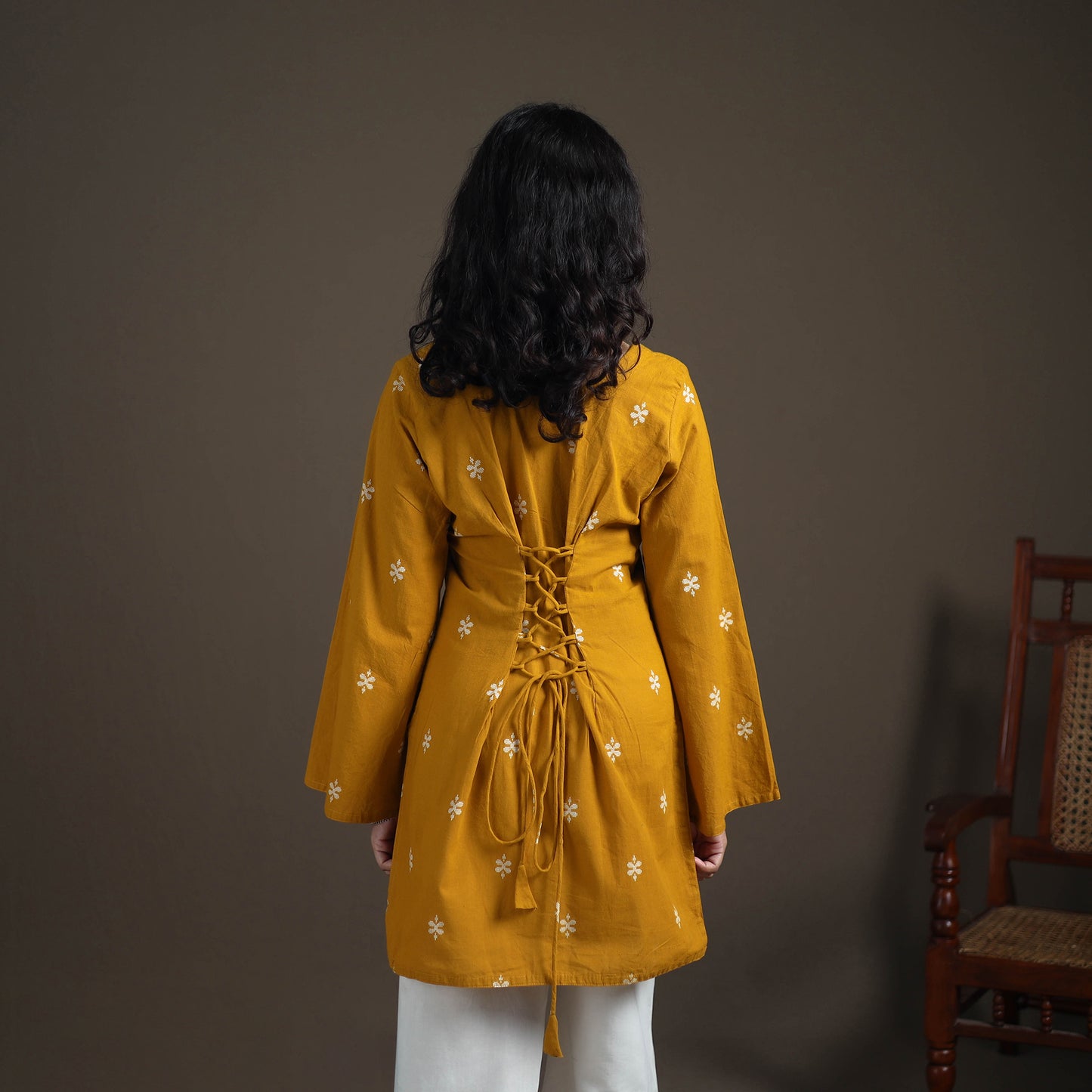 Jacquard Cotton Short Kurta for Women 35