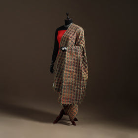 Bengal Hand Embroidery Patchwork Reversible Silk Kantha Dupatta 41