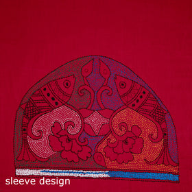 Bengal Kantha Hand Embroidered Cotton Blouse Piece 37