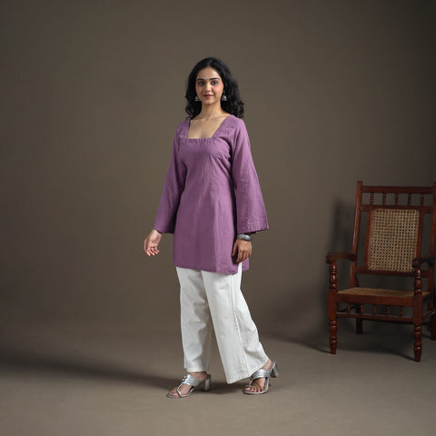 Jacquard Cotton Short Kurta for Women 34